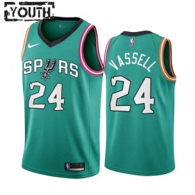 Barn San Antonio Spurs Tröja Devin Vassell 24 Nike 2022-23 City Edition Kricka Swingman